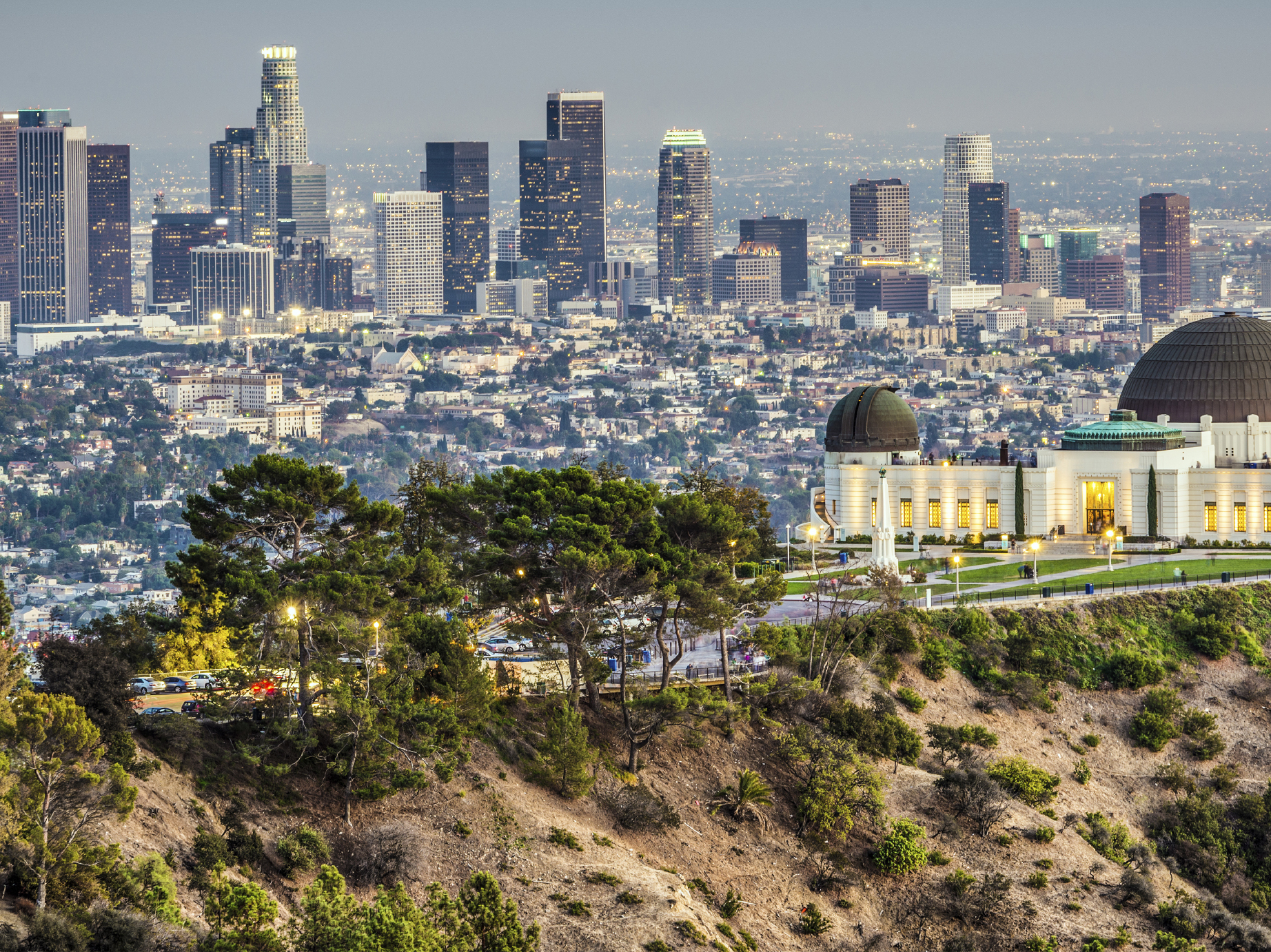 Image of Downtown LA with Griffith Observatory
