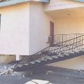 Damaged staircase in complete soft-story collapse after Northridge earthquake